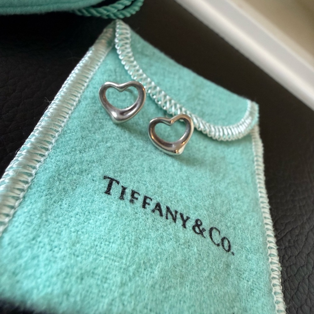Tiffany & Co. Elsa Peretti Silver Heart Earrings